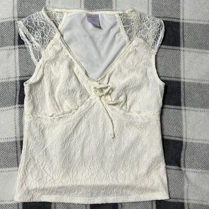 cute white lace shirt